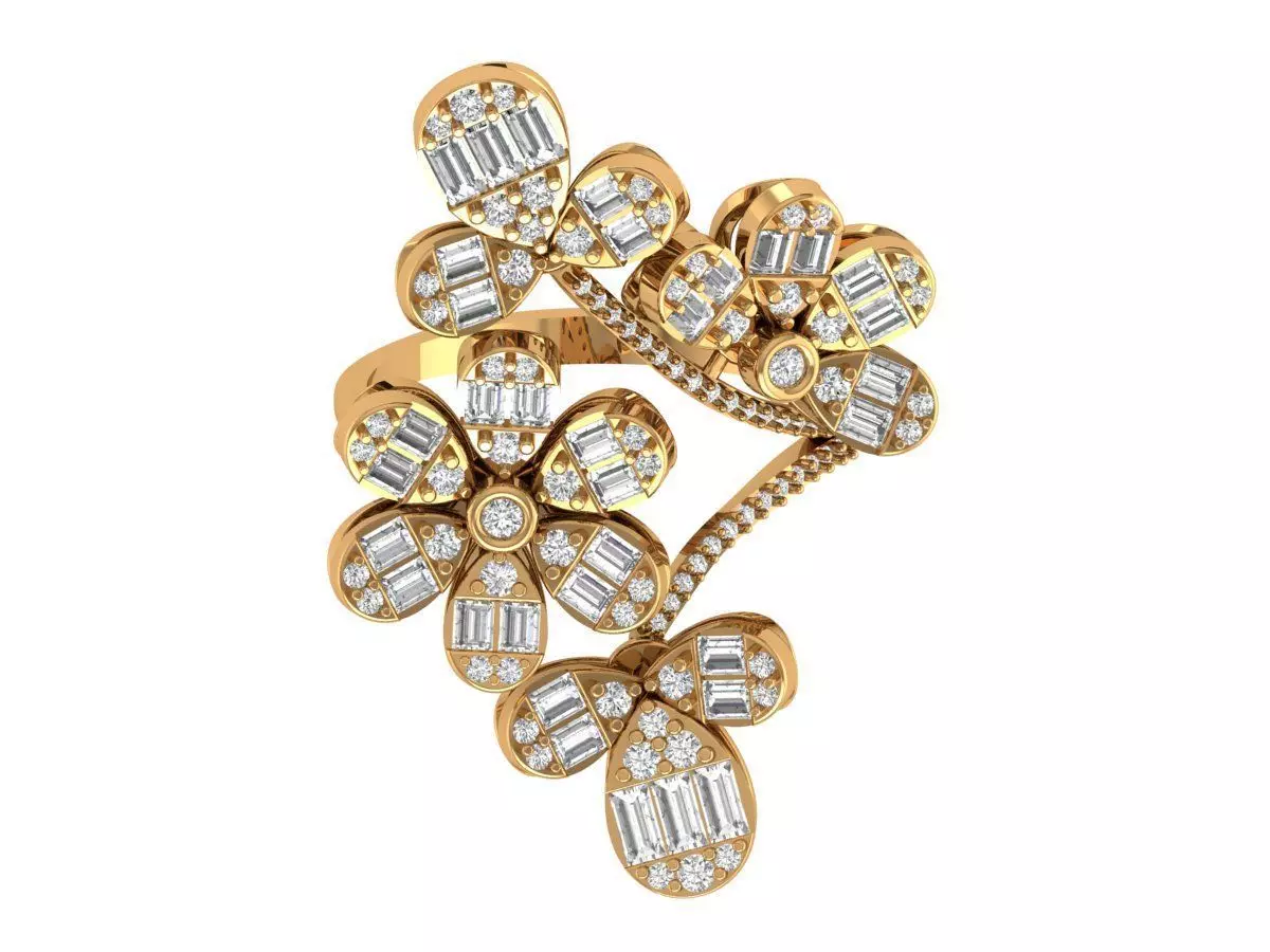 Flower Ring 3D print model