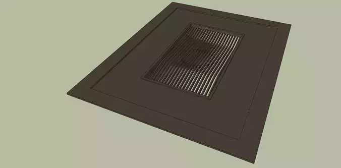 3D render of a modern false ceiling panel design