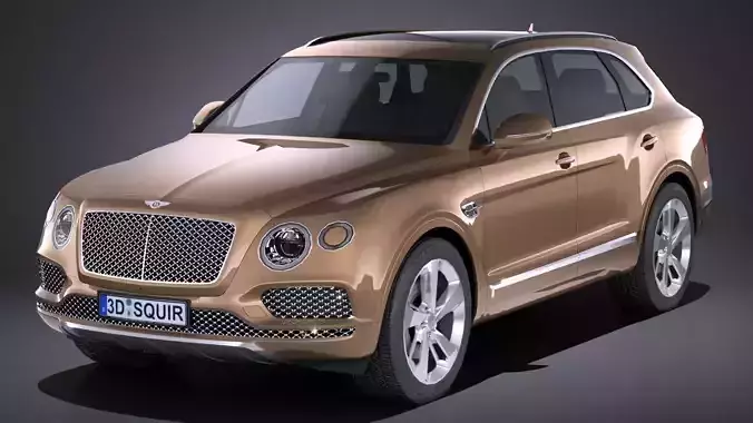 HQ Lowpoly Bentley Bentayga 2017