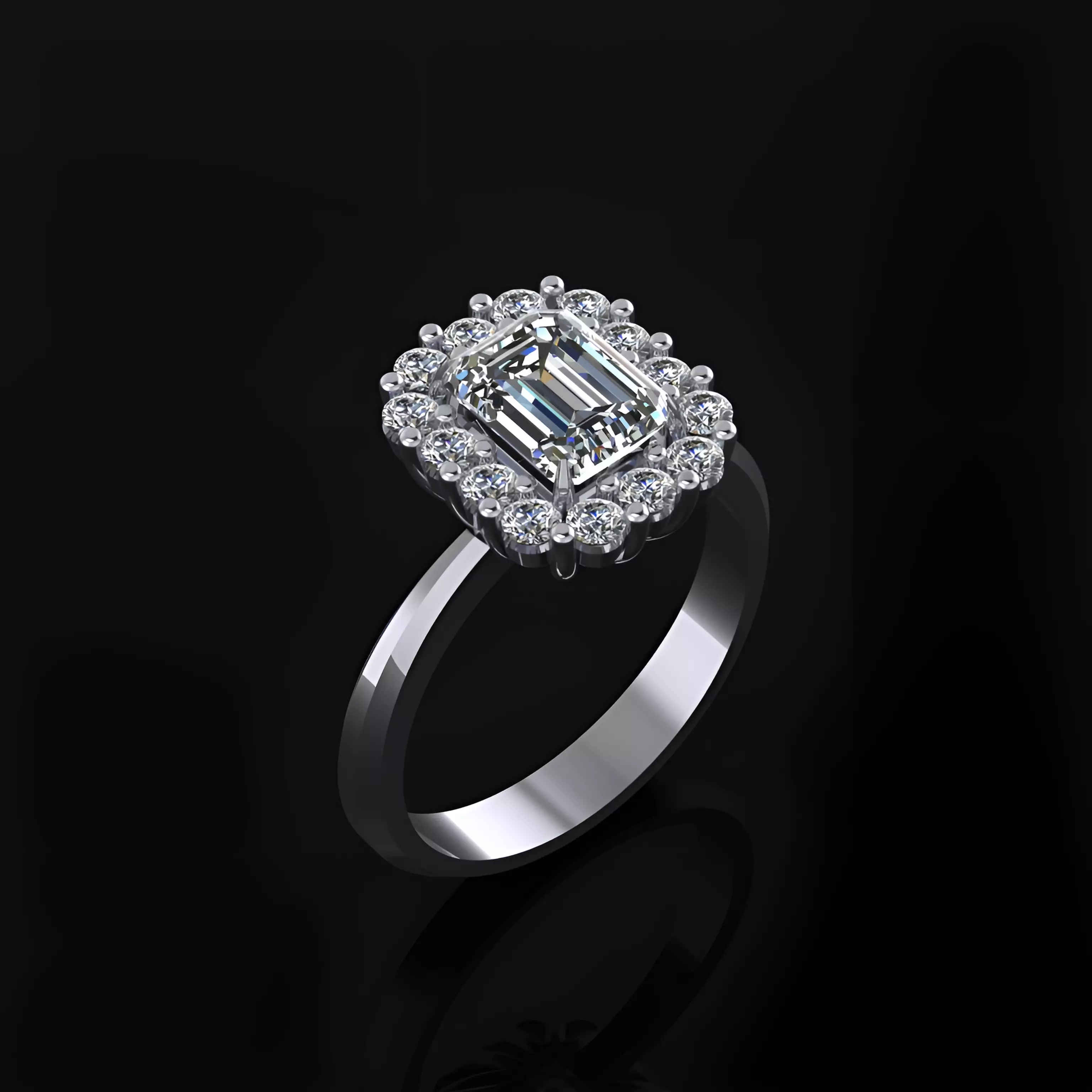 Emerald Ring 3D print model