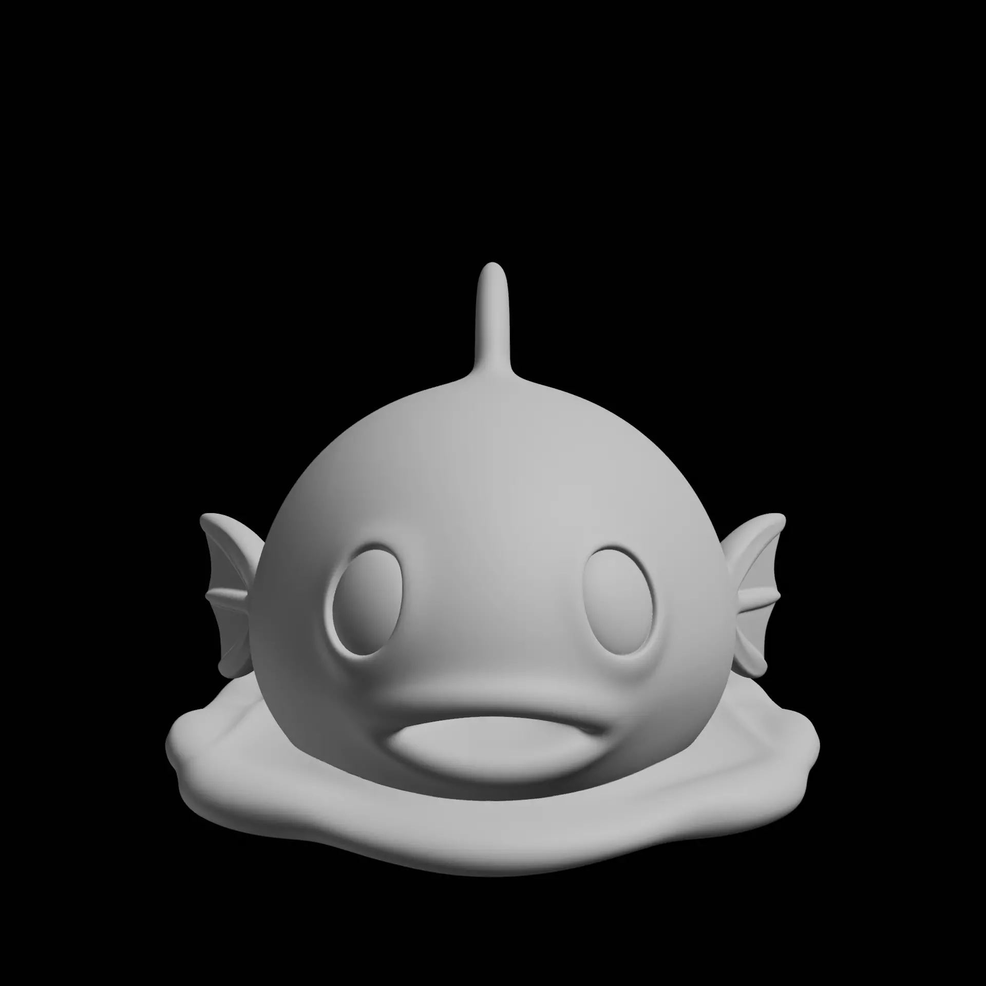 Adorable Blobfish Character Model 3D print model