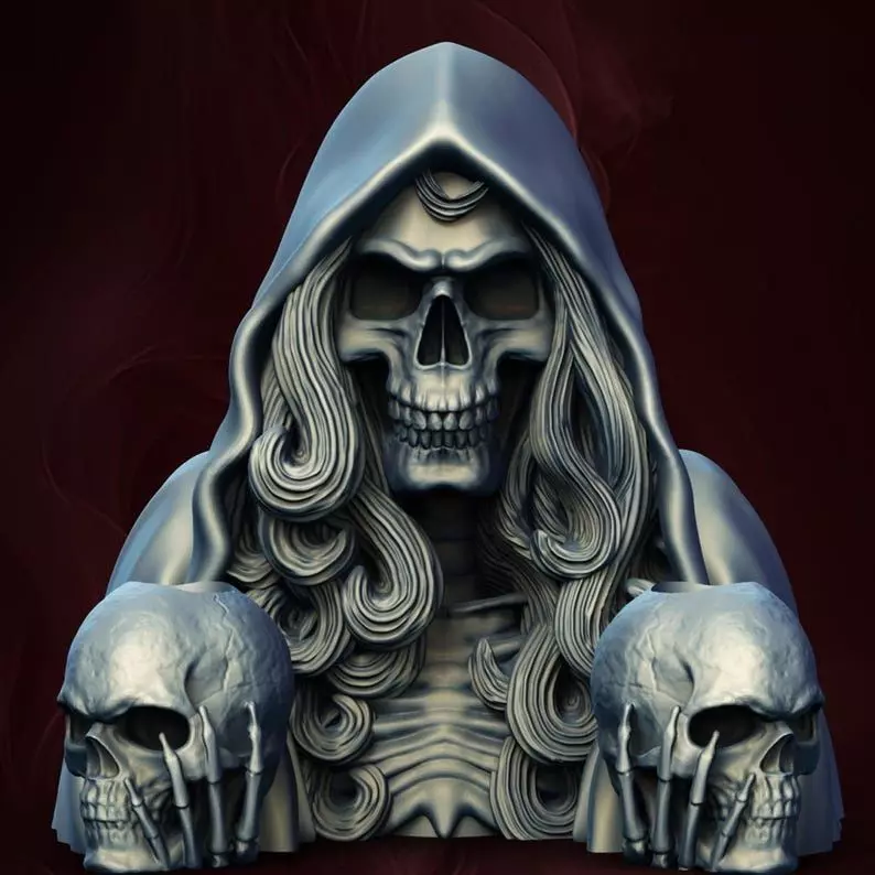 Horror Skull bearers Keep Candle Holder 3D Printer STL File 3D print model