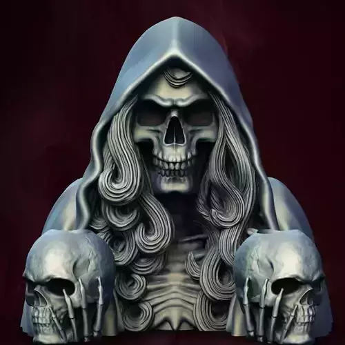 Horror  Skull  bearers Keep Candle Holder 3D Printer STL File 