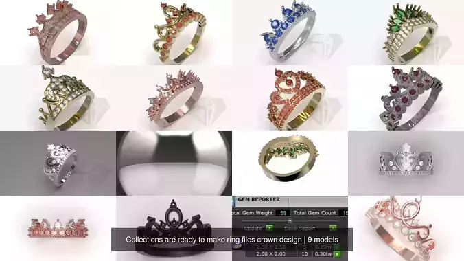 Collections are ready to make ring files crown design