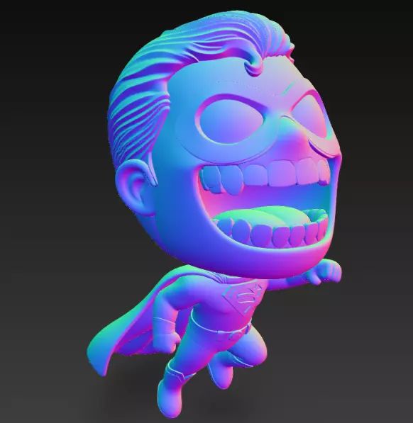 Mini Funny Superman 3D print model