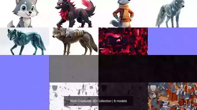 Wolf Creatures 3D Collection
