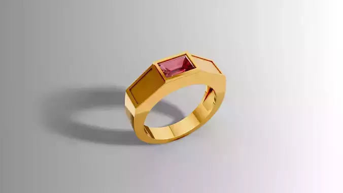 Rectangular Stone Signet Ring