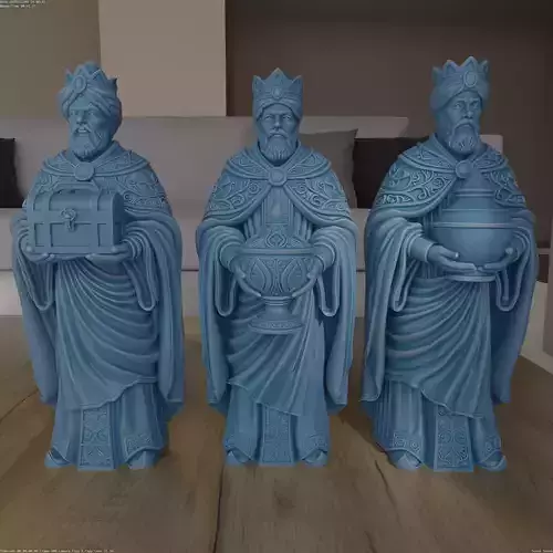 Three Wise Men Magi Nativity STL Set