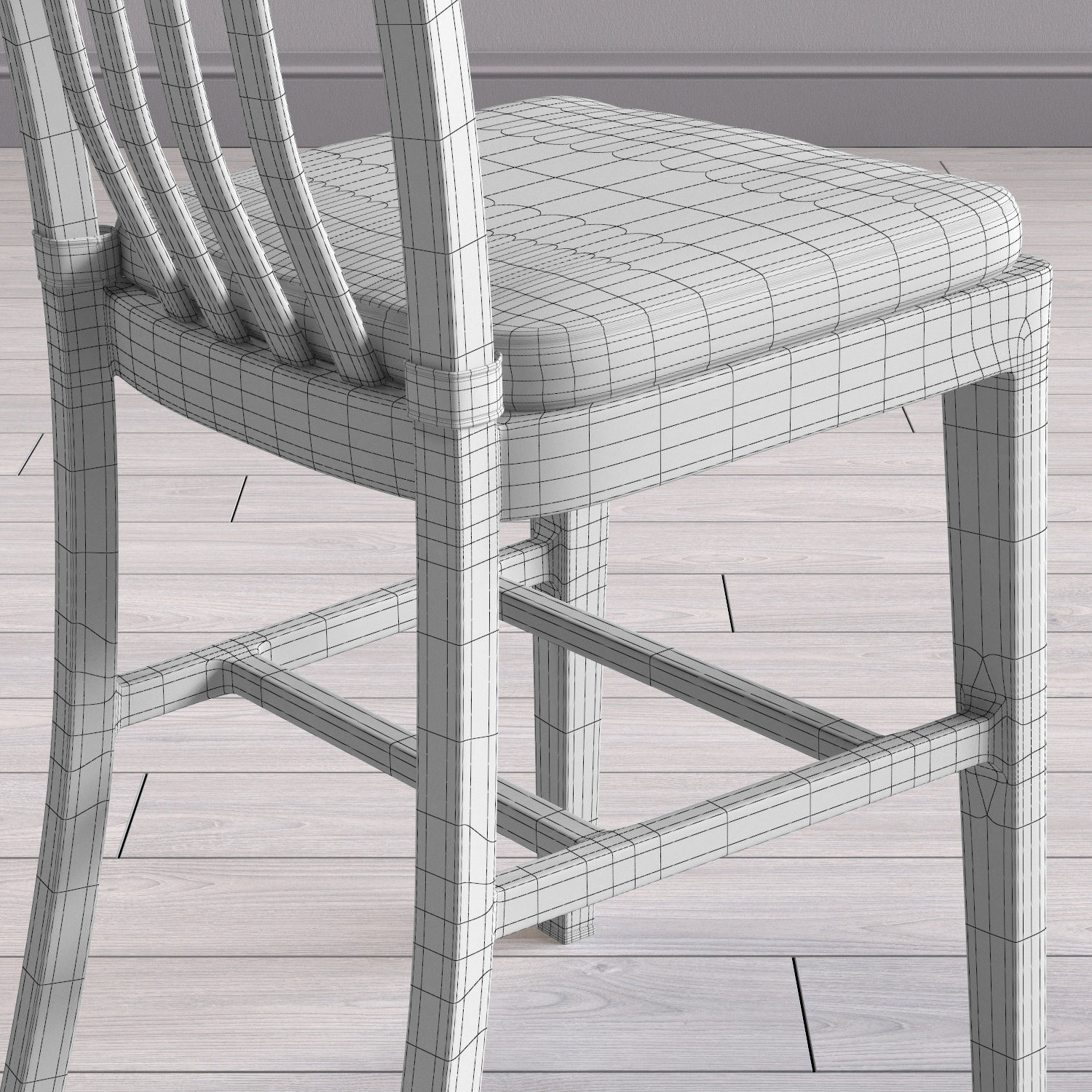 Delta Dinning Chair and Avalon Table 3D model_6