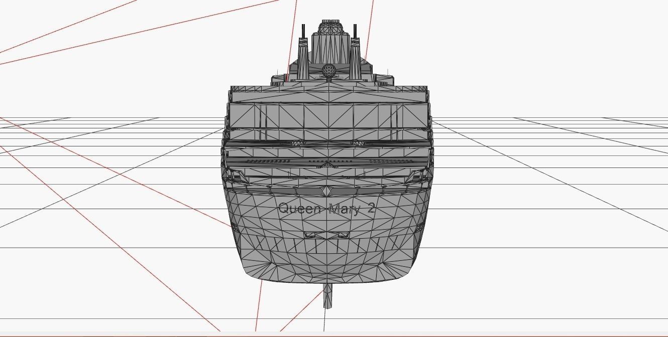 The ship Queen Mary 3D model_12