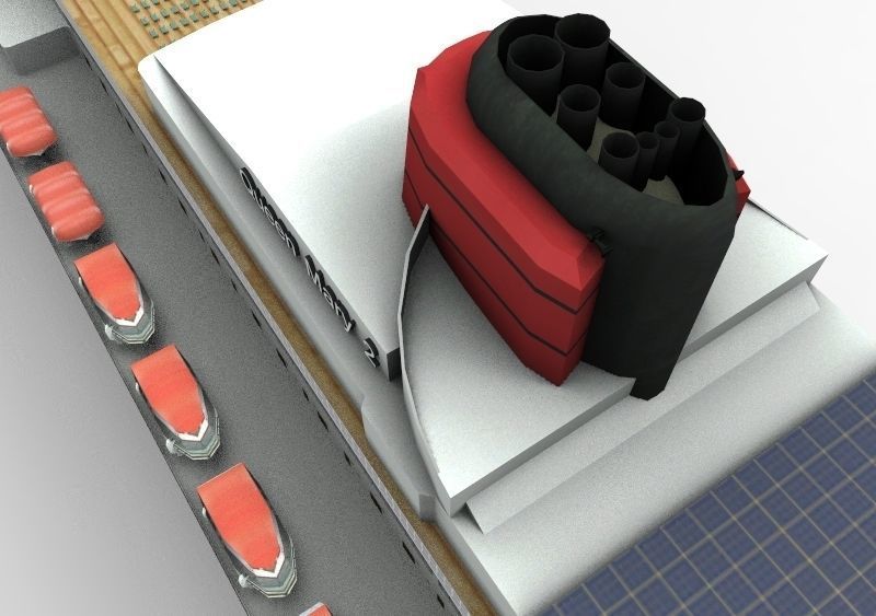 The ship Queen Mary 3D model_11