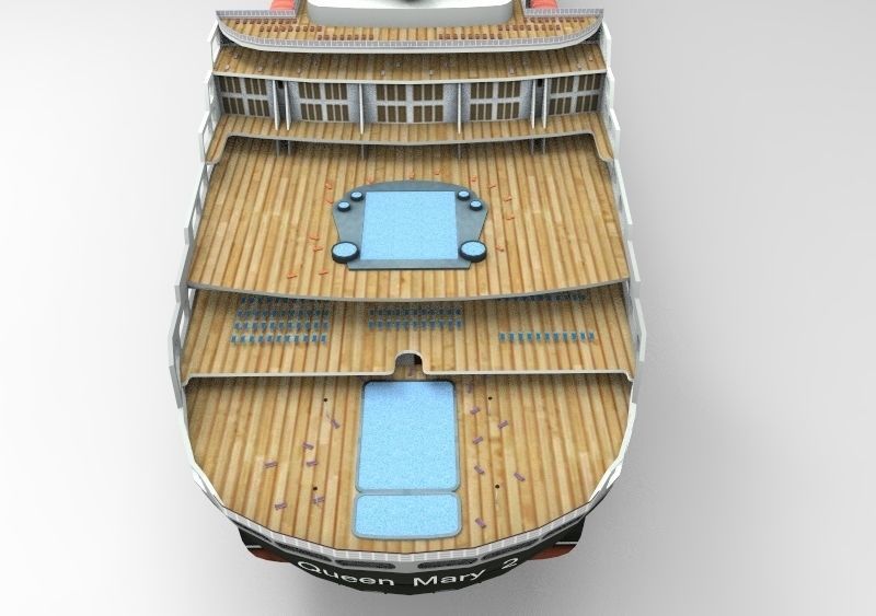 The ship Queen Mary 3D model_5