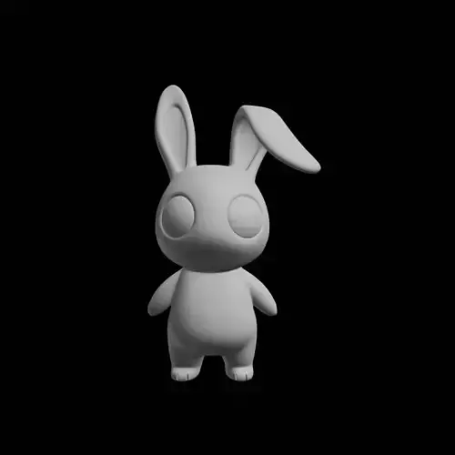 Cute Bunny Character Print Model