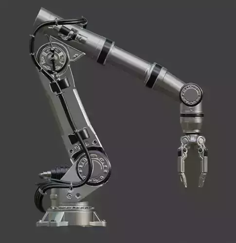 Industrial Robotic Arm 3D Model
