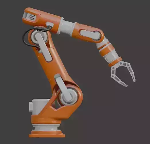 Industrial Robotic Arm 3D Model