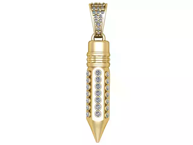 Luxury Bullet-Style Pendant  3D Printable Jewelry Model