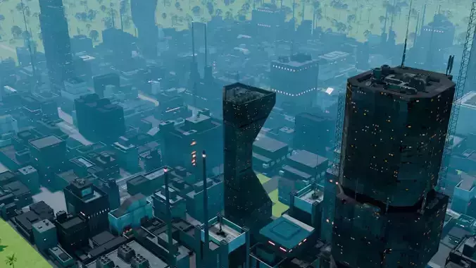 Alien Planet Sci-Fi City 16 3D model