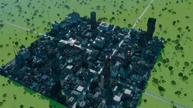 Alien Planet Sci-Fi City 16 3D model 7