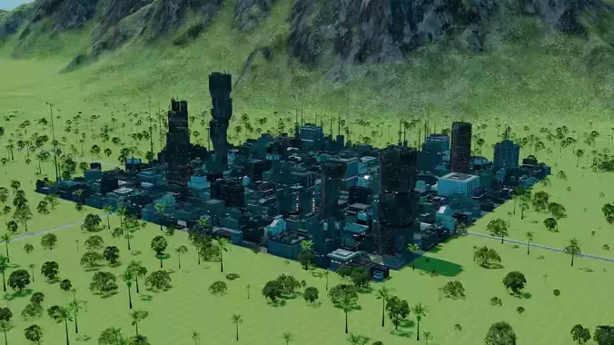 Alien Planet Sci-Fi City 16 3D model 3
