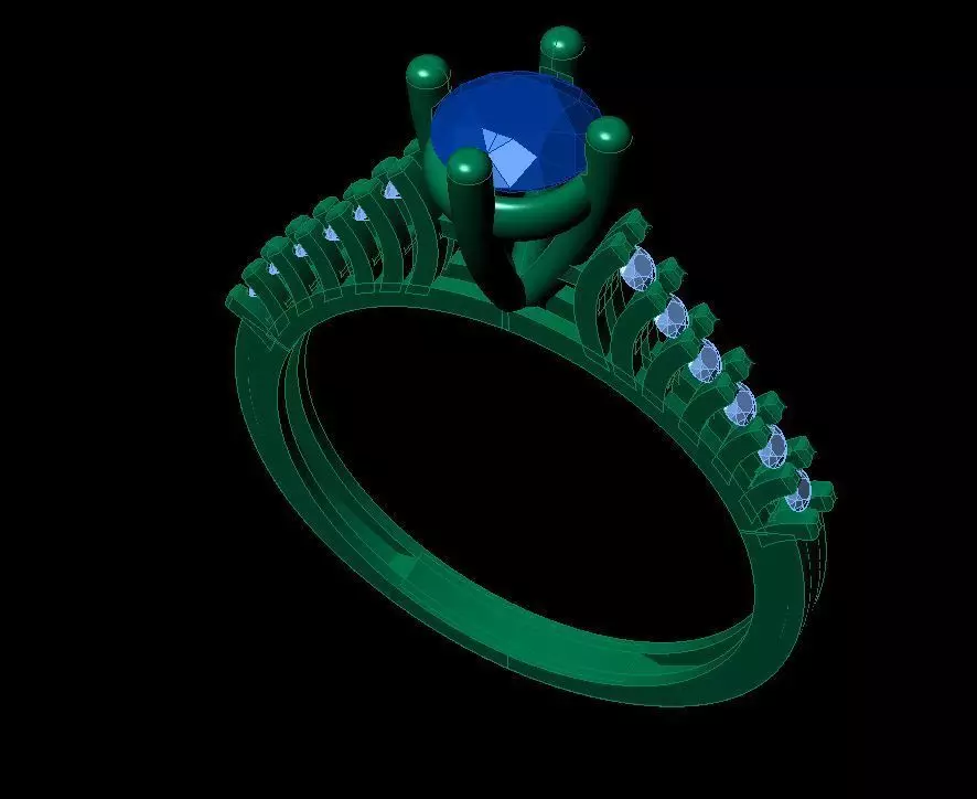 Engagement ring 3D print model