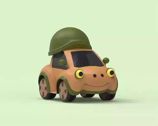 Cartoon Car Turtle-Shaped
