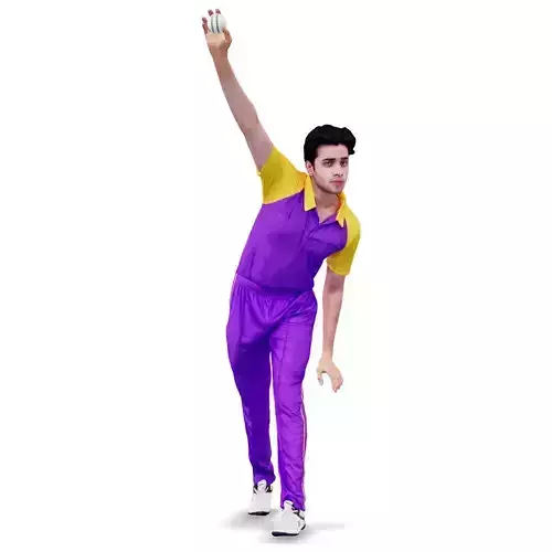 Cricket Bowler 3D Model Action Realistic Sports Character