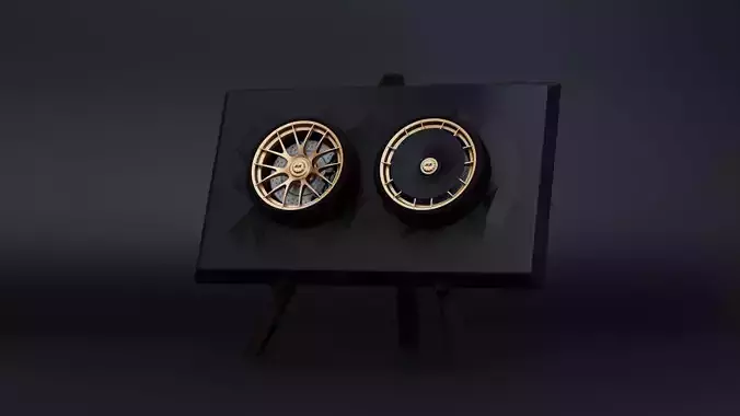 Porsche 911 GT3 RS 992 Wheel Art Desktop Display - Model 2