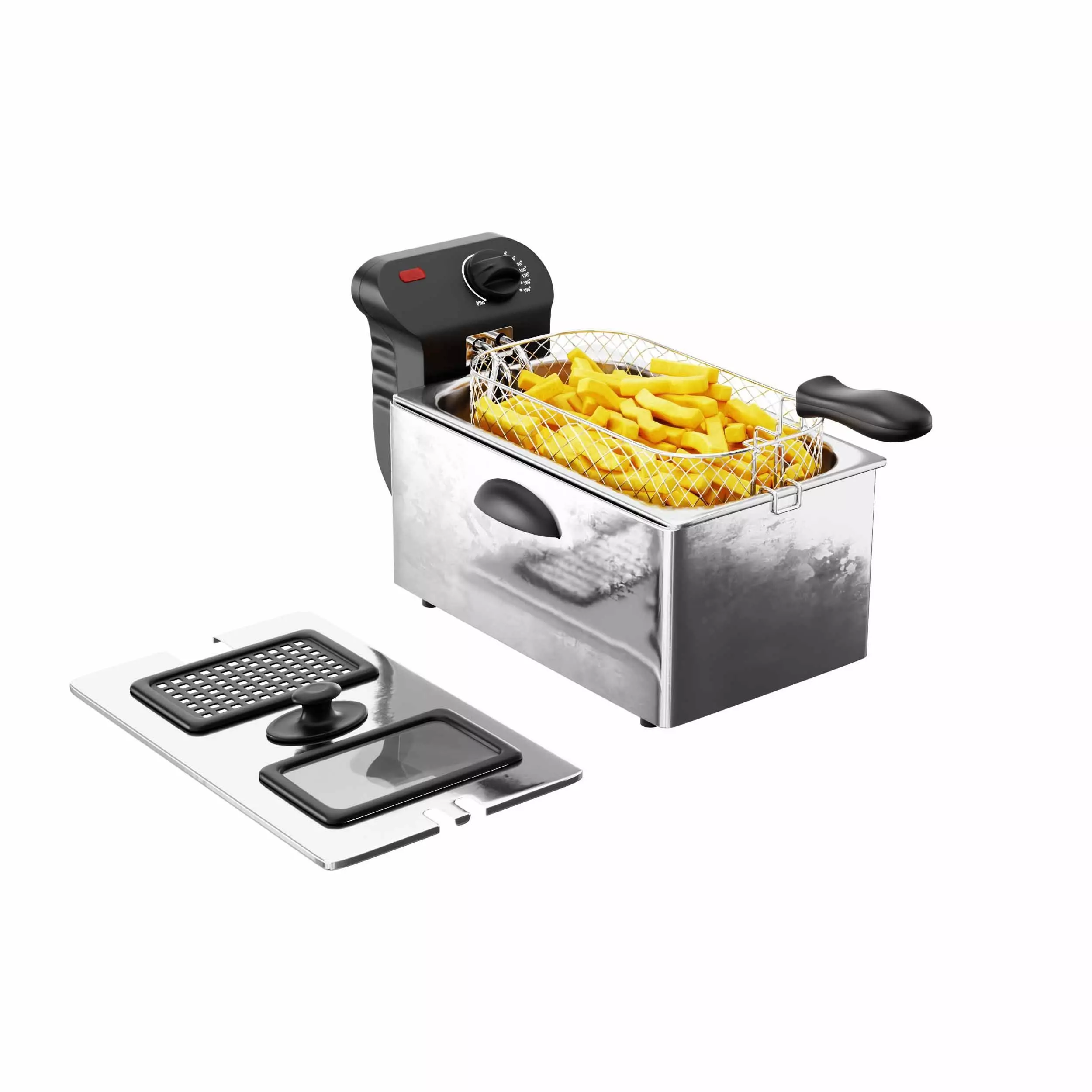 french fry electric deep fryer 3D model