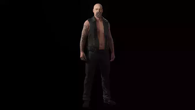 Biker Character Var 6 PBR Game Ready