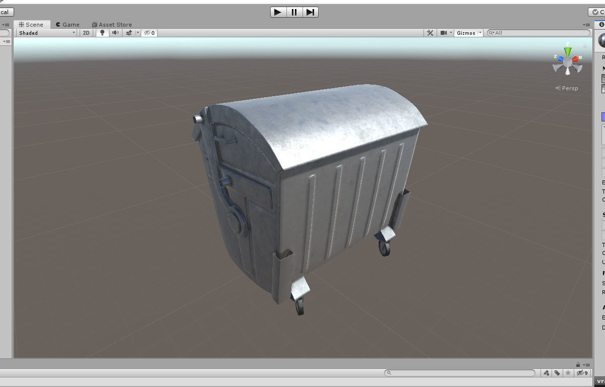 Garbage container Low-poly 3D model_8