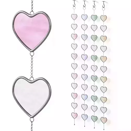 Glass Heart Window Suncatcher Boho Wall Decor by Etsy