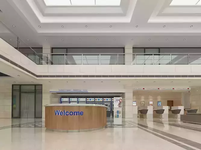 Bank Interior 03 3D model