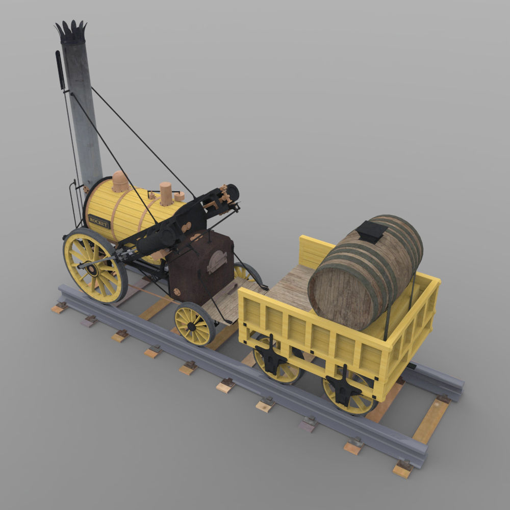 Rocket Train 3D model_7