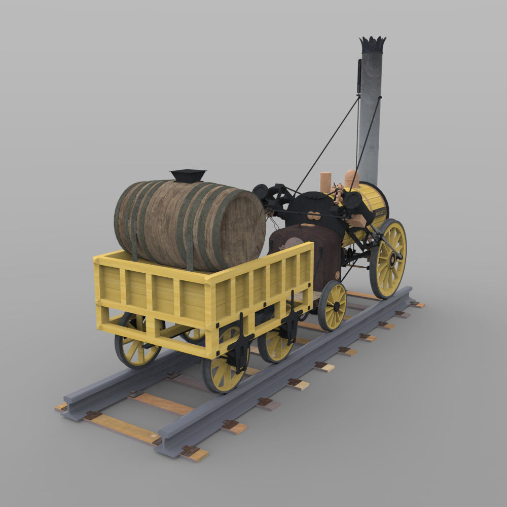 Rocket Train 3D model_9