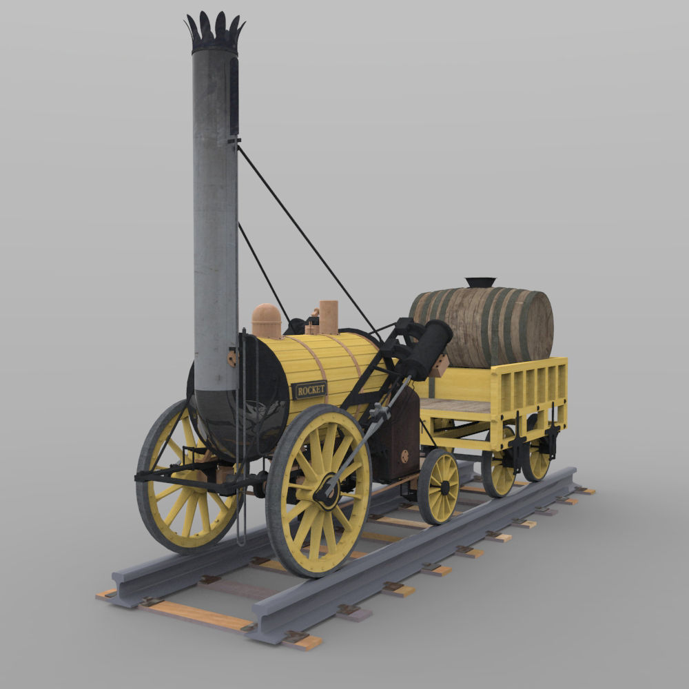 Rocket Train 3D model_6
