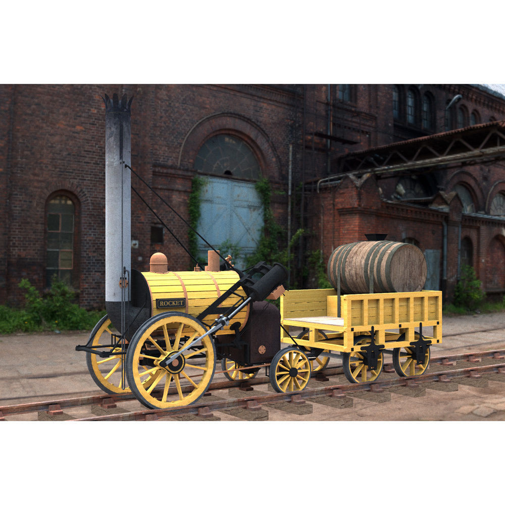 Rocket Train 3D model_2