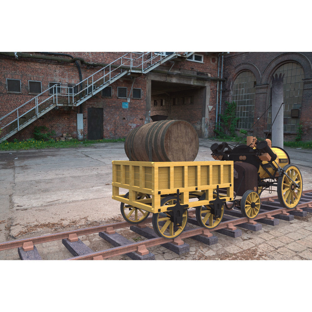 Rocket Train 3D model_3