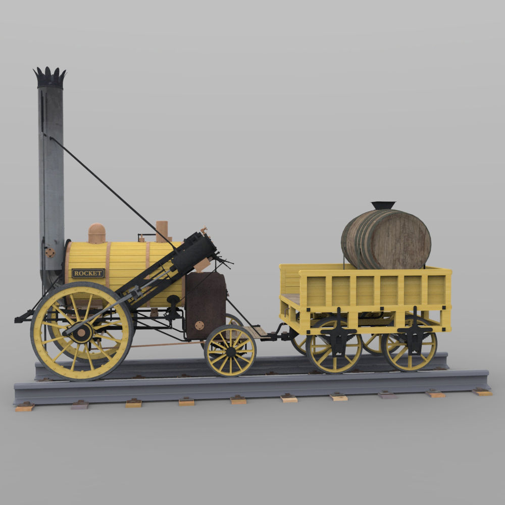 Rocket Train 3D model_8
