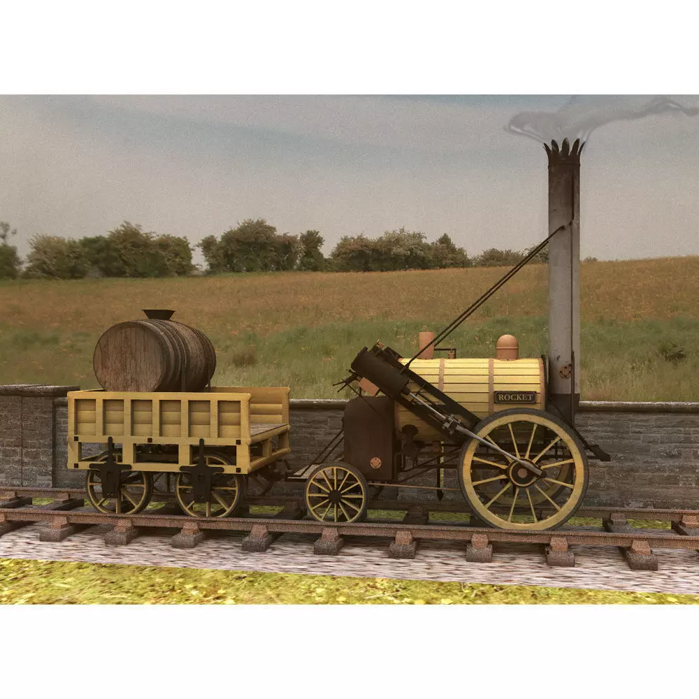 Rocket Train 3D model_0