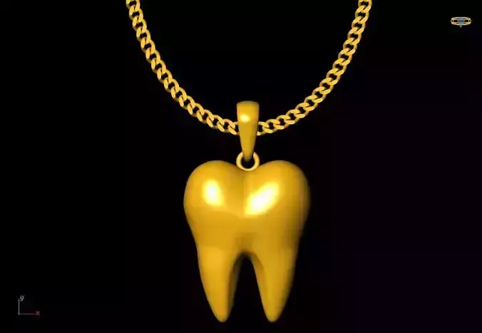 Tooth pendant charms - one inch pendant
