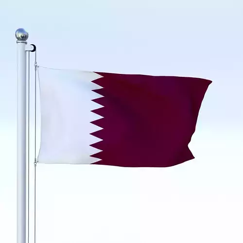 Animated Qatar Flag