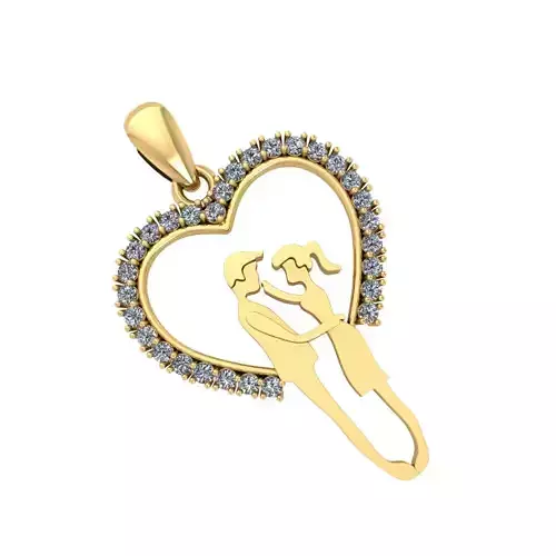 Diamond pendant 3d render