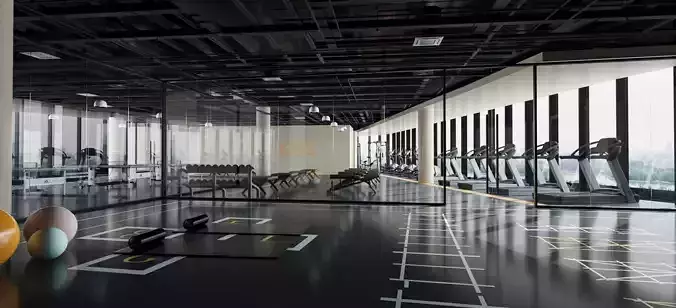 Gym for high-rise residential buildings in Seoul South Korea