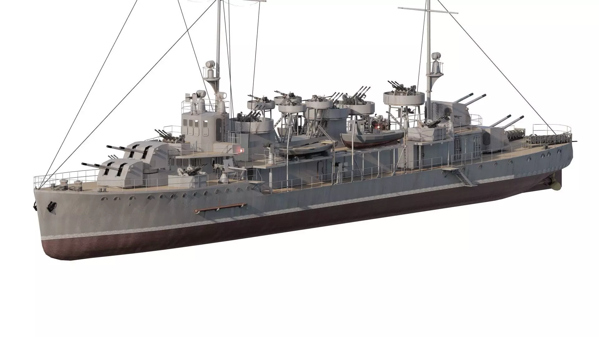 WW2 IMPERIAL JAPANESE NAVY DESTROYER 3D model