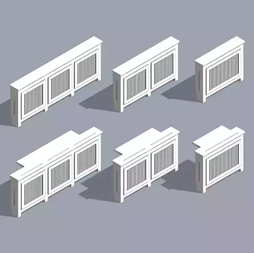 Parametric Radiator Cover Furniture for Revit Family 