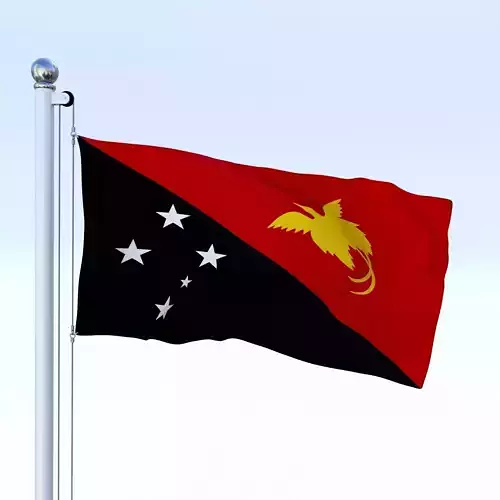 Animated Papua New Guinea Flag