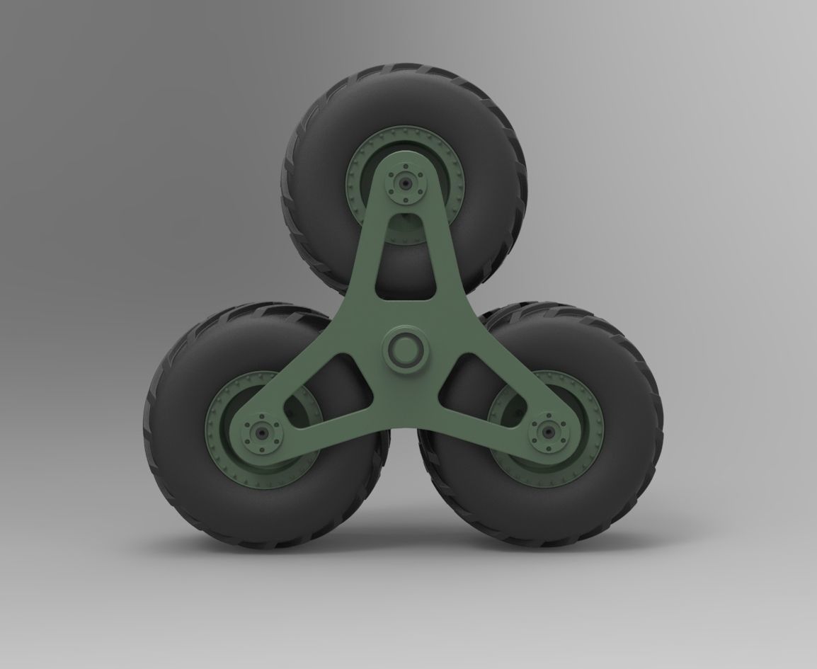 Terrastar wheel system 3D model_4