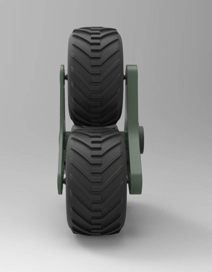 Terrastar wheel system 3D model_2