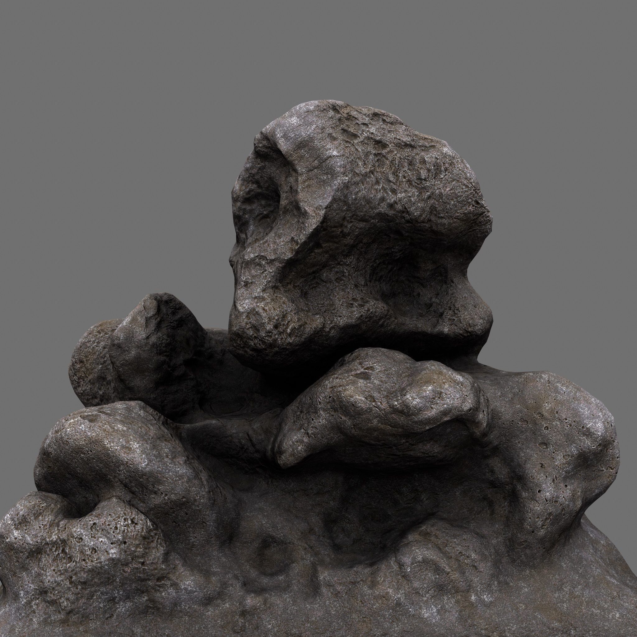 Rock Low-poly 3D model_2
