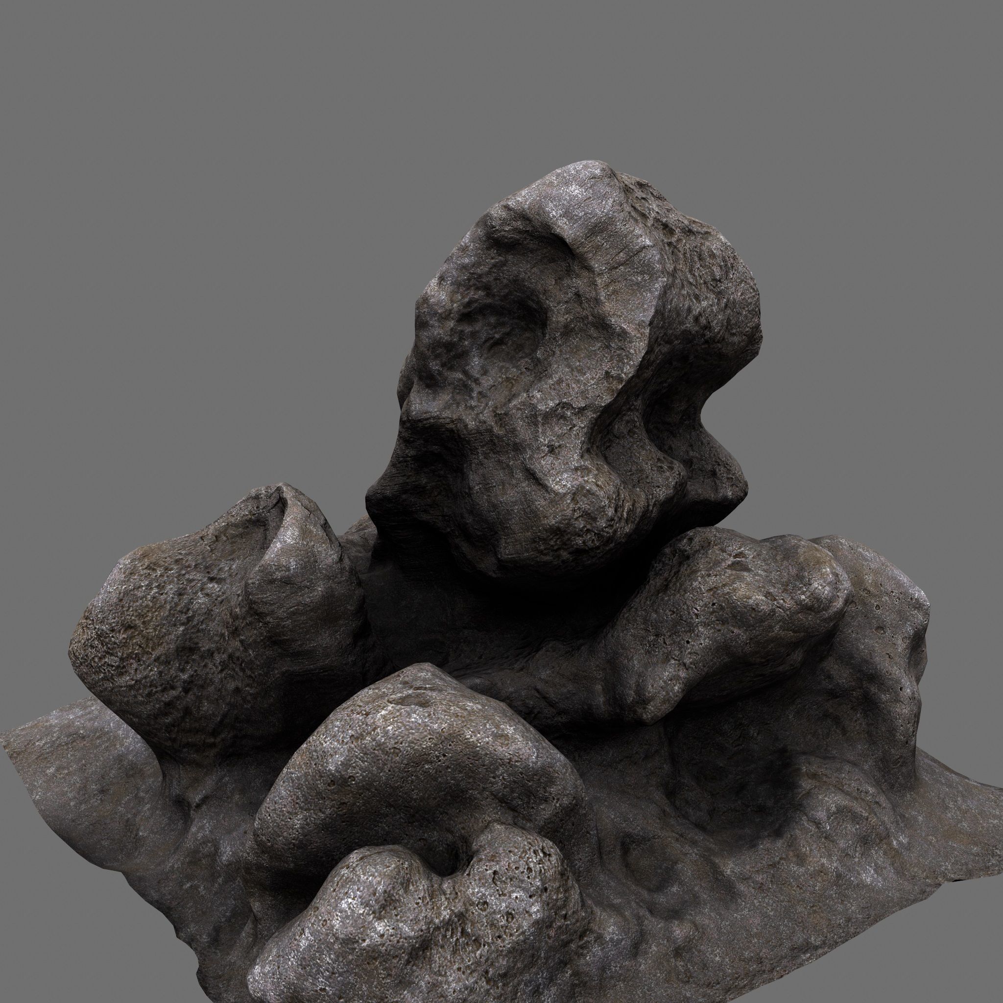 Rock Low-poly 3D model_4